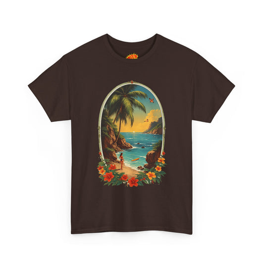 Vintage Tropical Surf Scene T-Shirt *Multiple Colors*