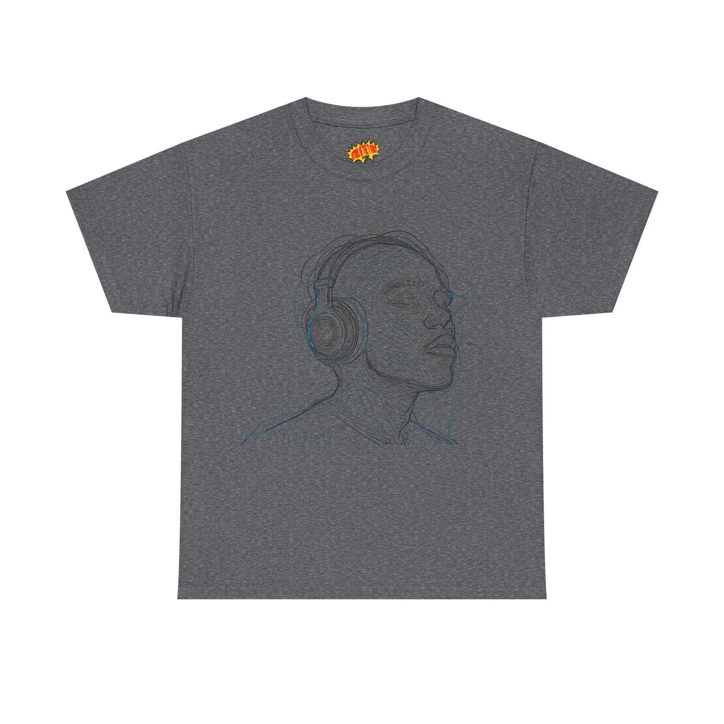 Line Drawing Portrait Graphic Music Art Tee Shirt *Multiple Colors*