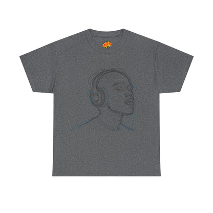 Line Drawing Portrait Graphic Music Art Tee Shirt