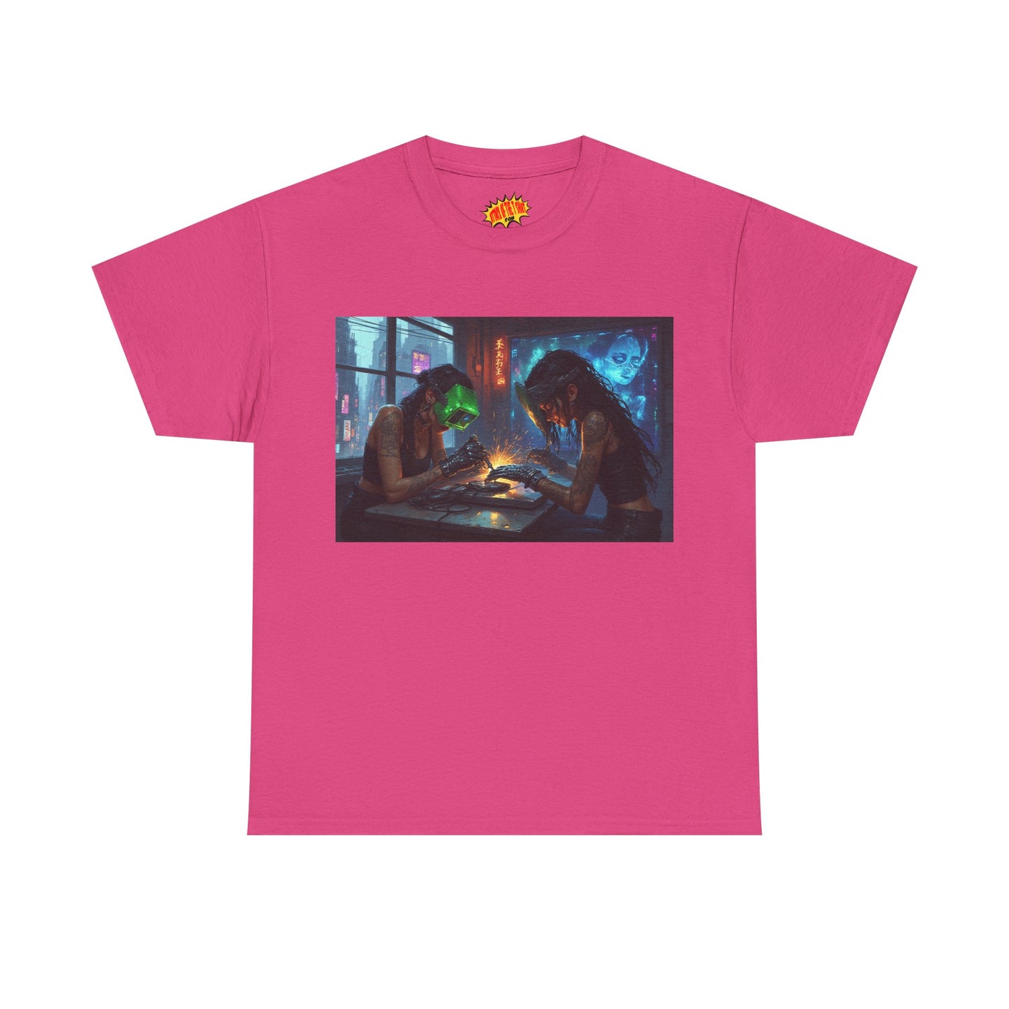 Cyberpunk Robot Nail Salon T-Shirt *Multiple Colors*