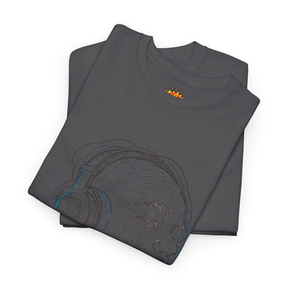 Line Drawing Portrait Graphic Music Art Tee Shirt