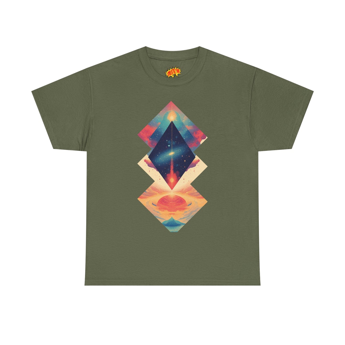Geometric Shape Galaxy Graphic Space Art Tee Shirt *Multiple Colors*