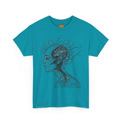Anatomy Line Drawing Face Graphic Art Tee Shirt