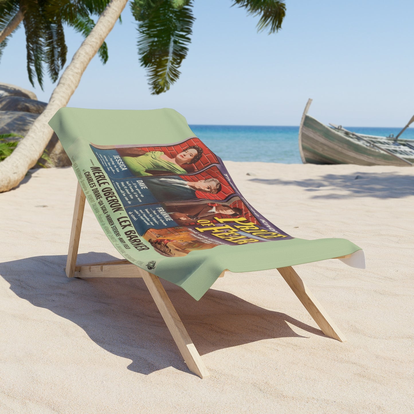 The Price of Fear Vintage Movie Poster Beach Towel | Retro Thriller Movie Art