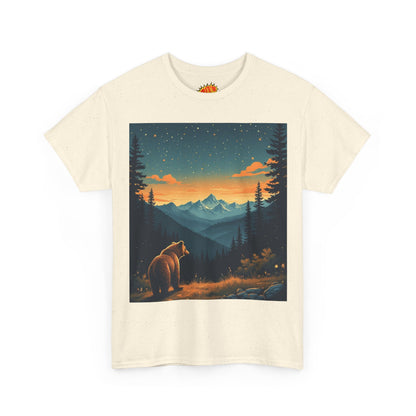 Mountain Bear Sunrise Scene T-Shirt