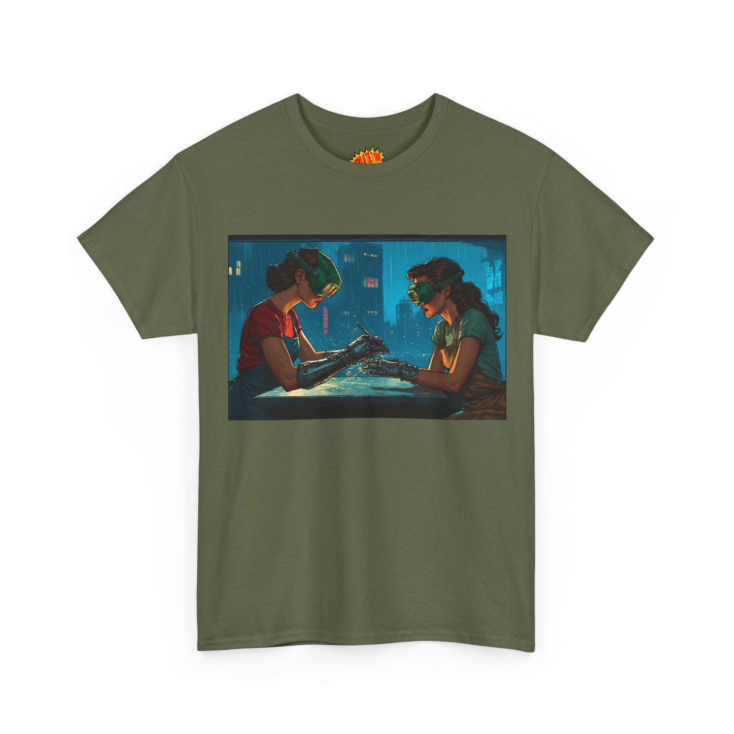 Cyberpunk Cyborg Hand Repair Scene T-Shirt *Multiple Colors*