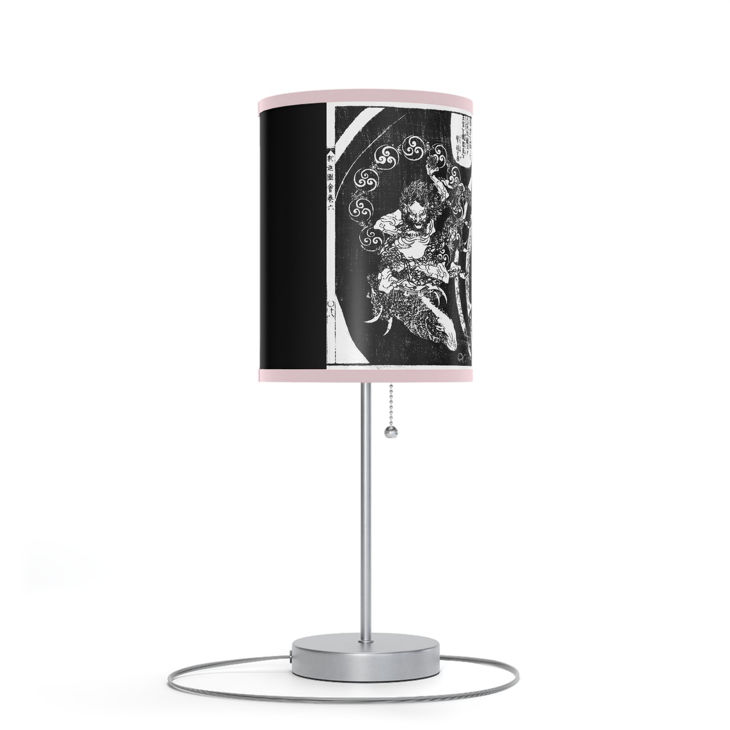 Destruction by Hokusai Japanese Woodcut Lamp