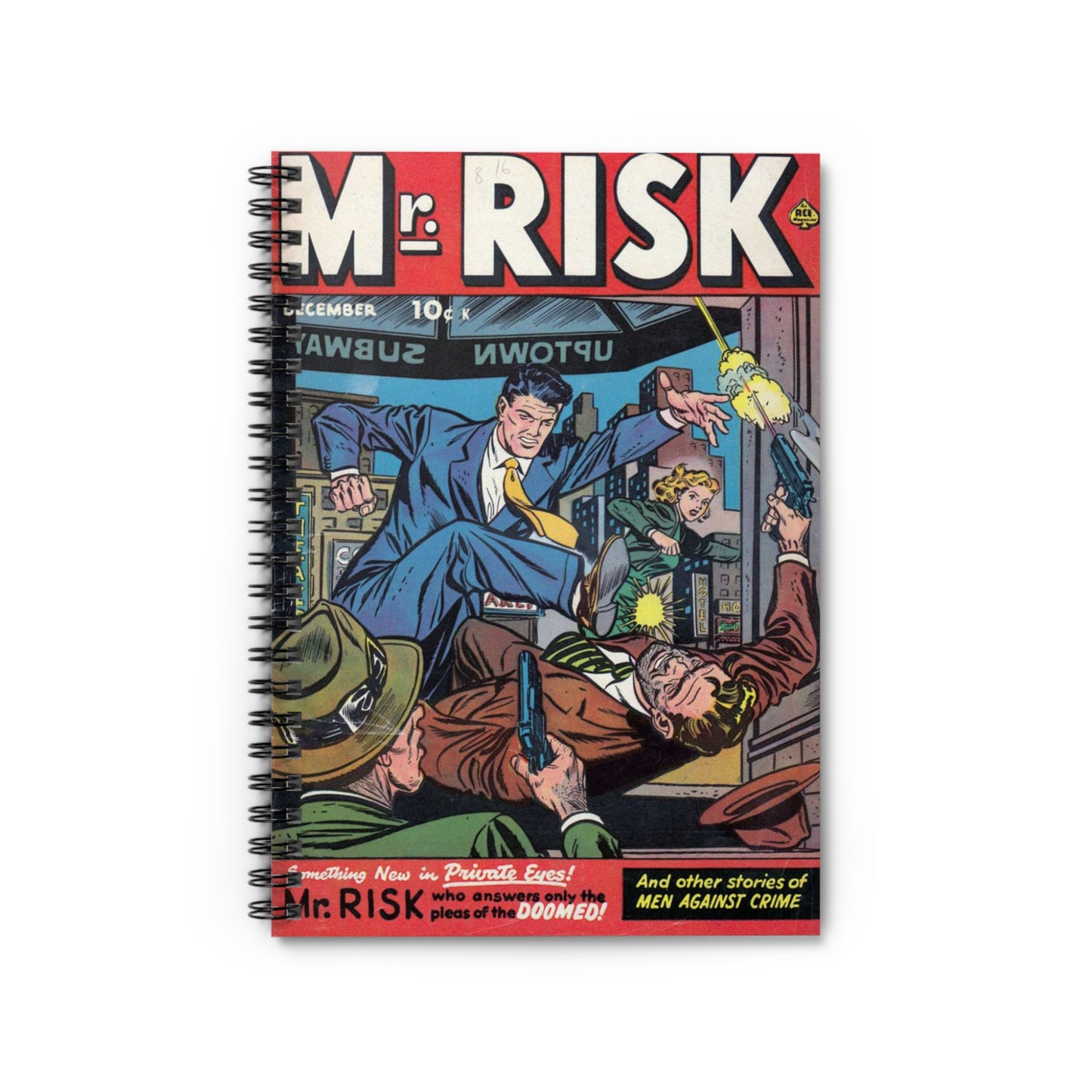 Mr. Risk December Comic Book Cover Notebook