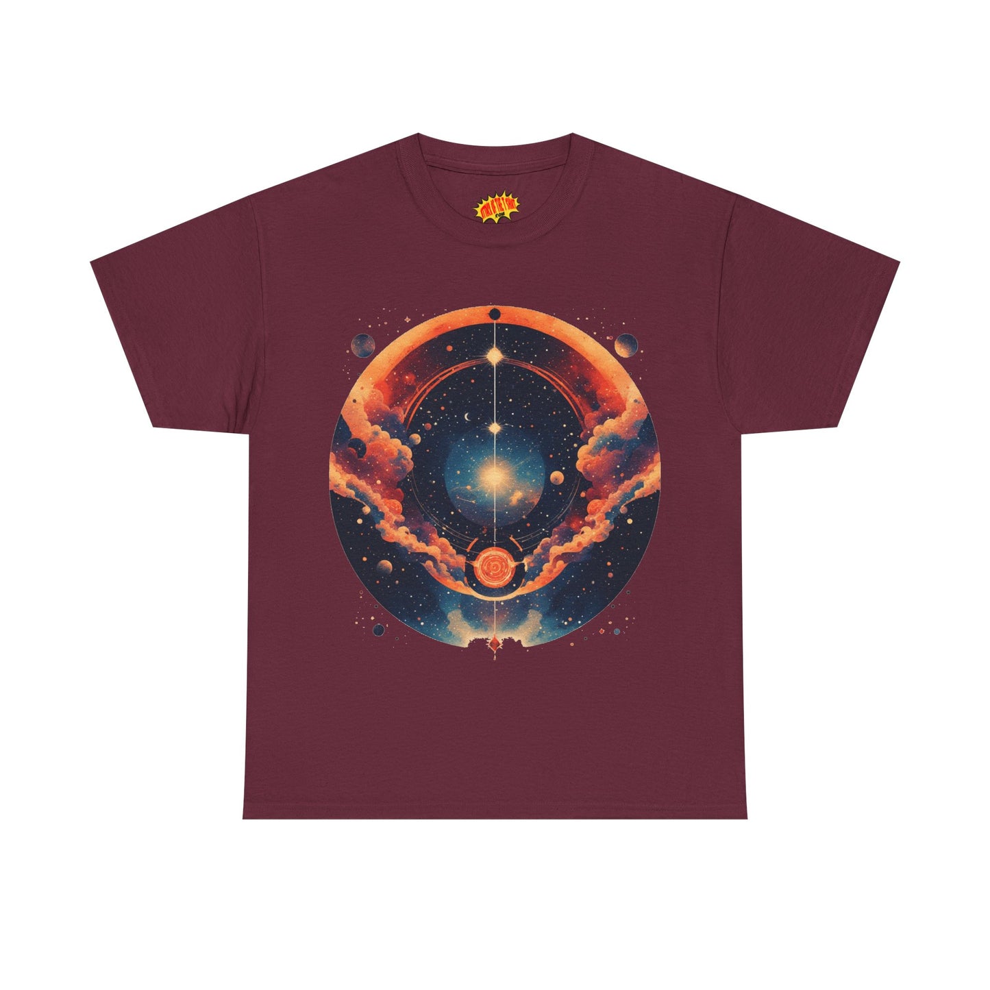 Round Galaxy Graphic Tee Shirt *Multiple Colors*