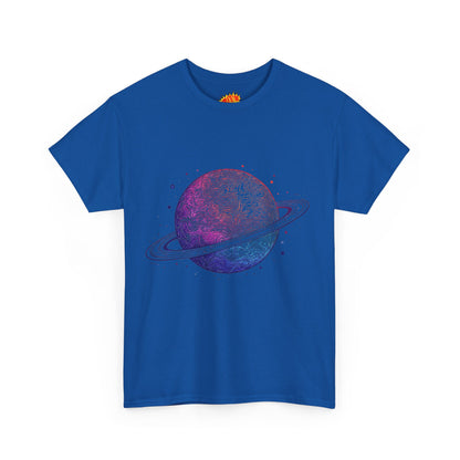 Space Art Ringed Planet Graphic Tee Shirt
