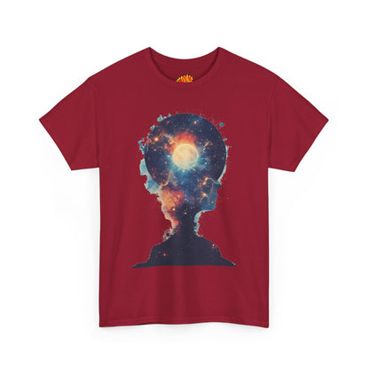 Abstract Galaxy Nebula Art w/Face Graphic Tee Shirt