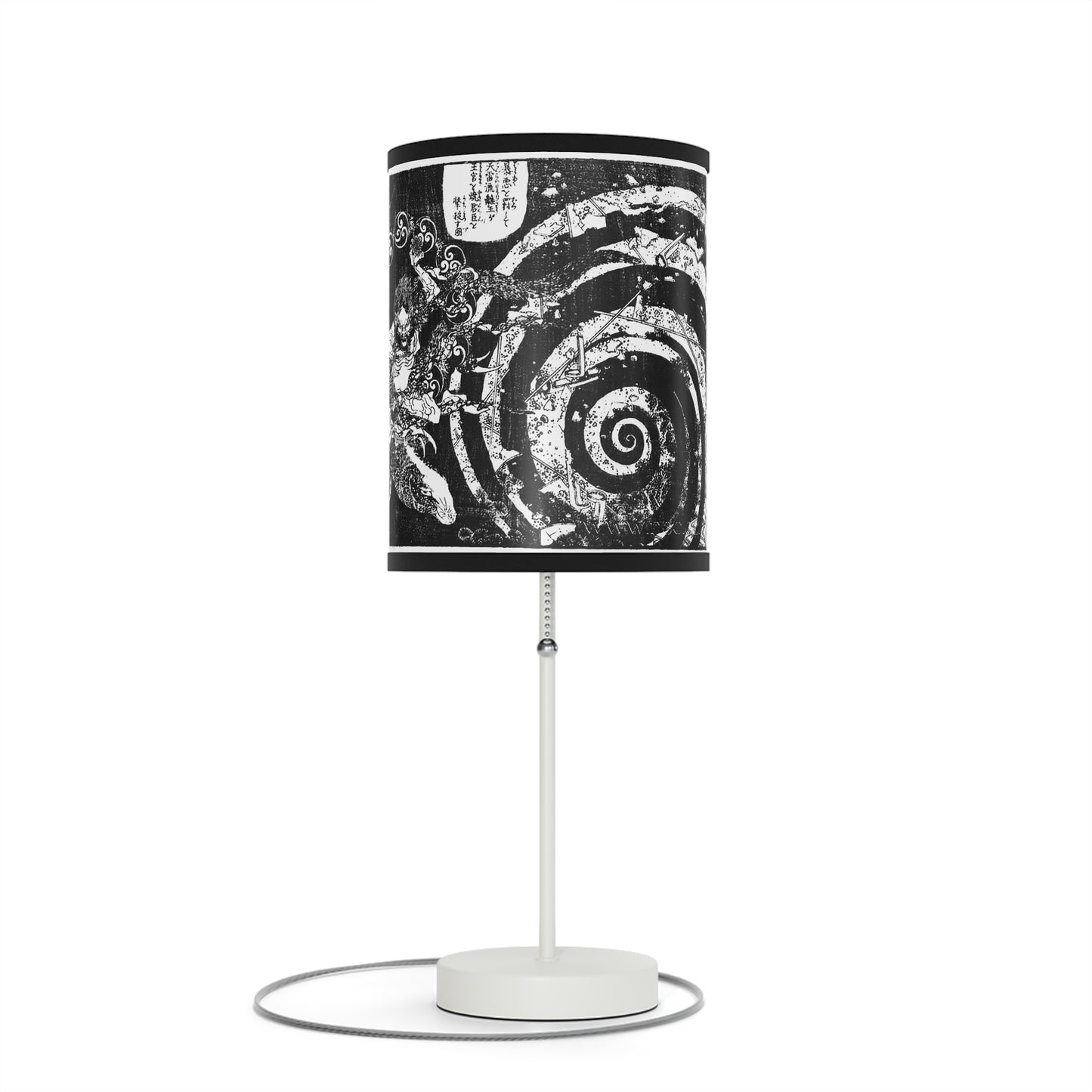 Destruction by Hokusai Japanese Woodcut Lamp