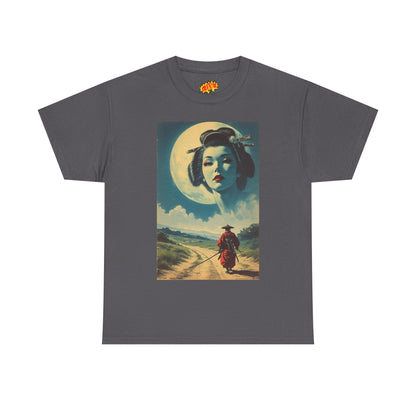 Travelling Samurai w/Moon Geisha Woman T-Shirt