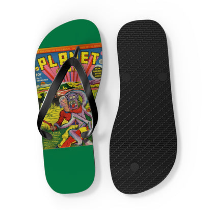 Planet Comics #2 Flip Flops Green *Multiple Sizes Available*