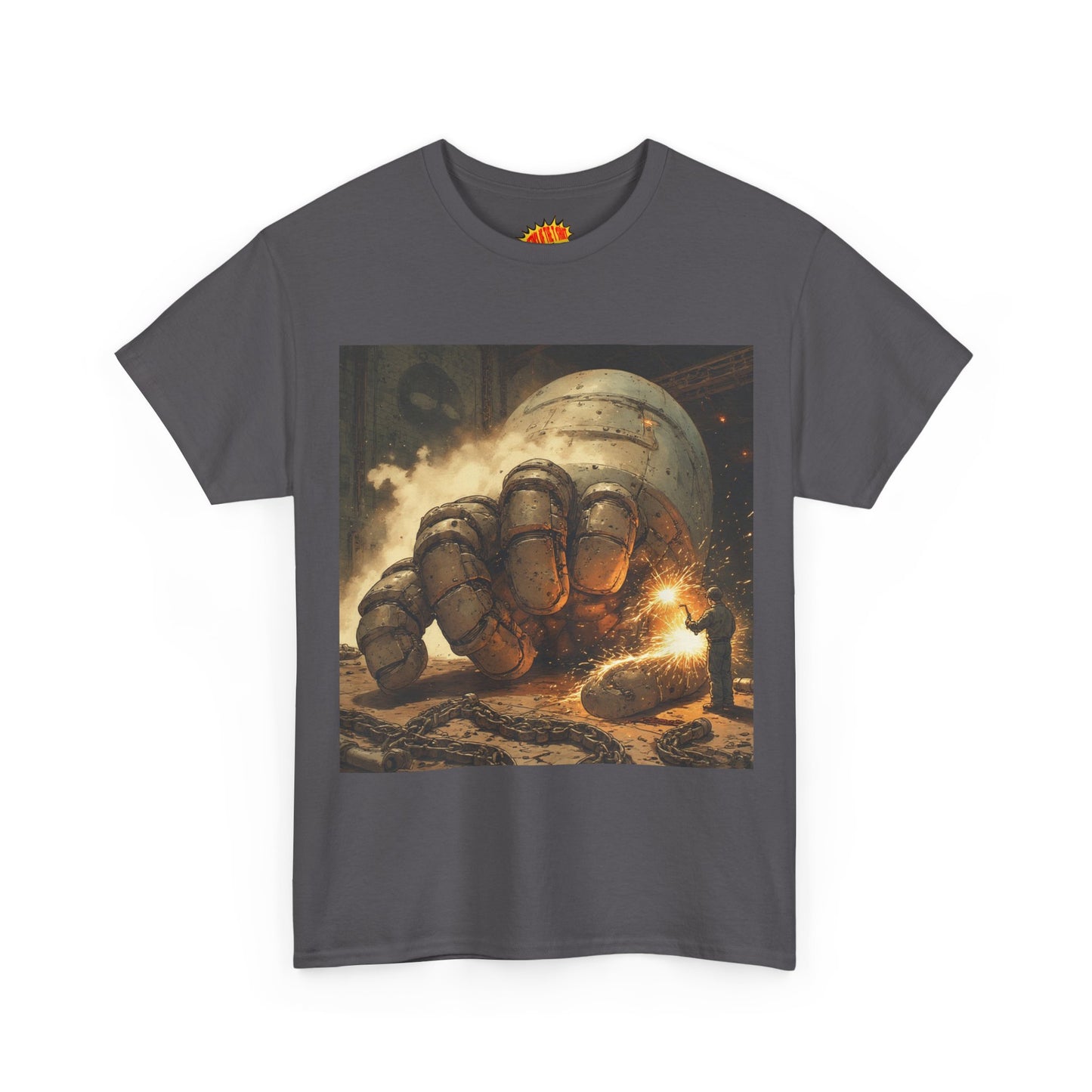 Anime Factory Welder w/Robot Mech Hand T-Shirt *Multiple Colors*
