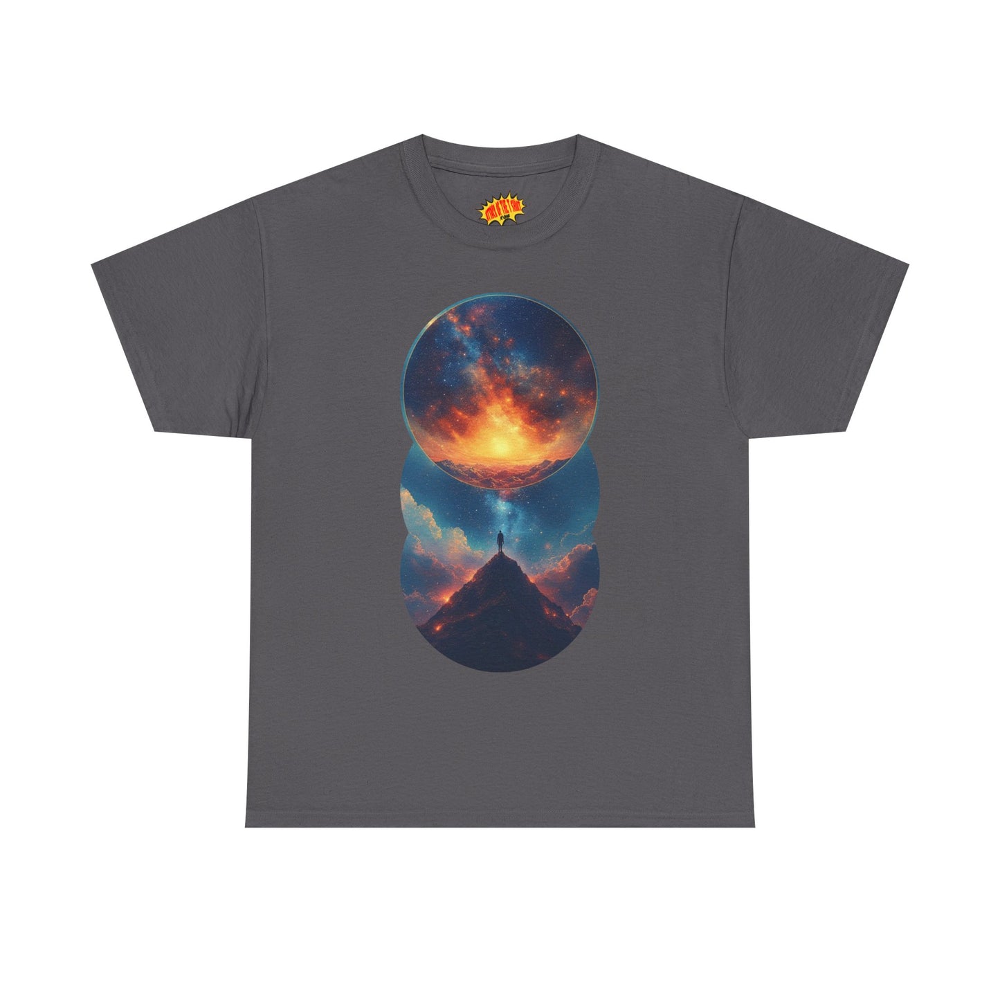 Round Cosmic Galaxy Graphic Art Tee Shirt *Multiple Colors*