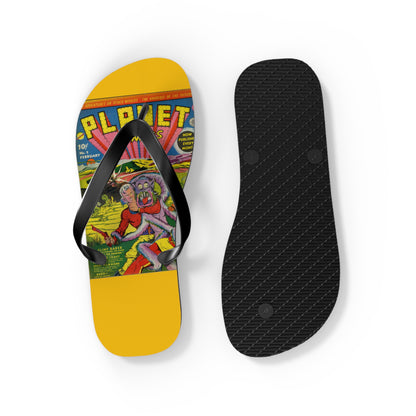 Planet Comics #2 Flip Flops Yellow *Multiple Sizes Available*