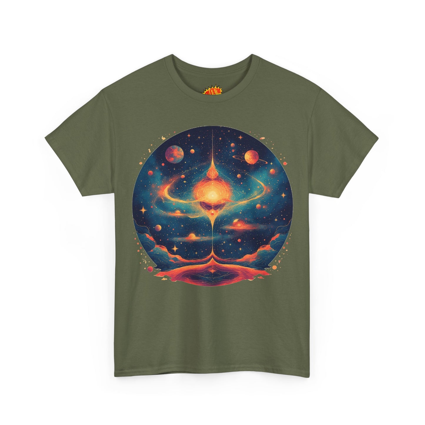 Round Galaxy w/Planets Graphic Tee Shirt *Multiple Colors*