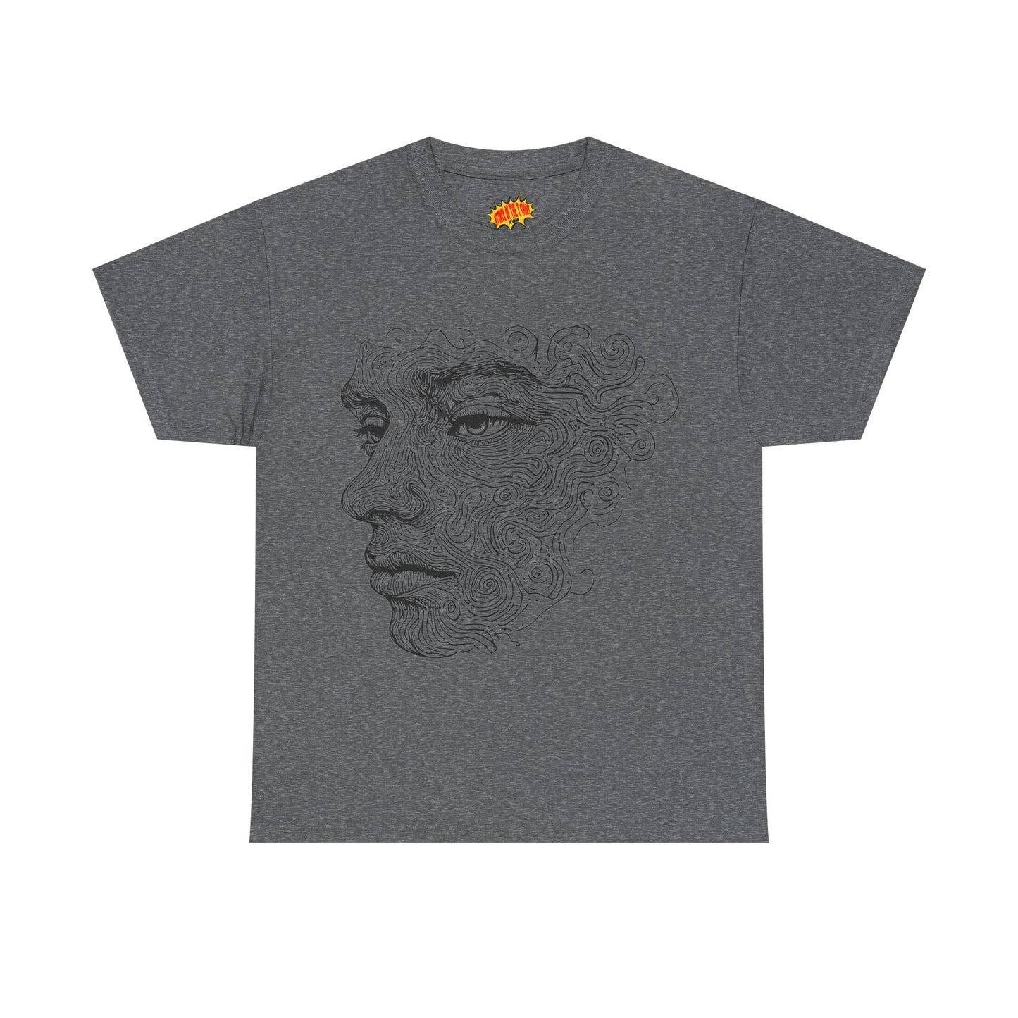Human Face Silhouette Line Drawing Graphic Art Tee Shirt *Multiple Colors*