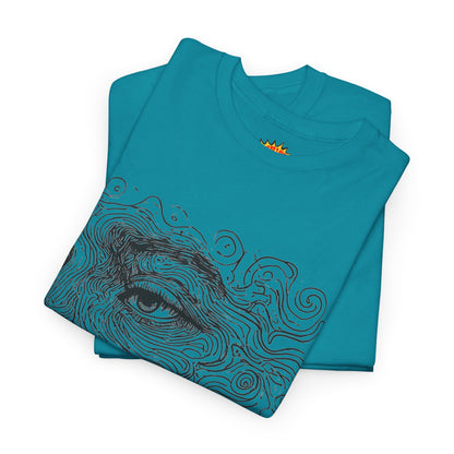 Human Face Silhouette Line Drawing Graphic Art Tee Shirt