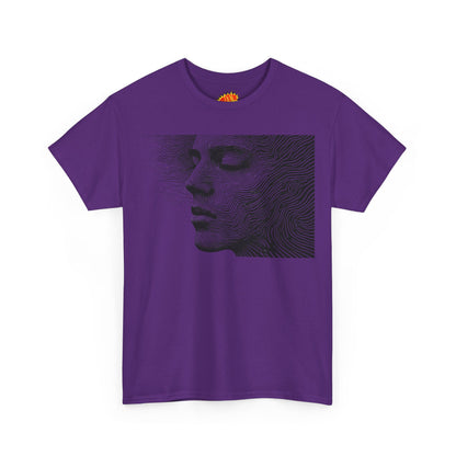 Face Line Drawing Portrait Graphic Art Tee Shirt