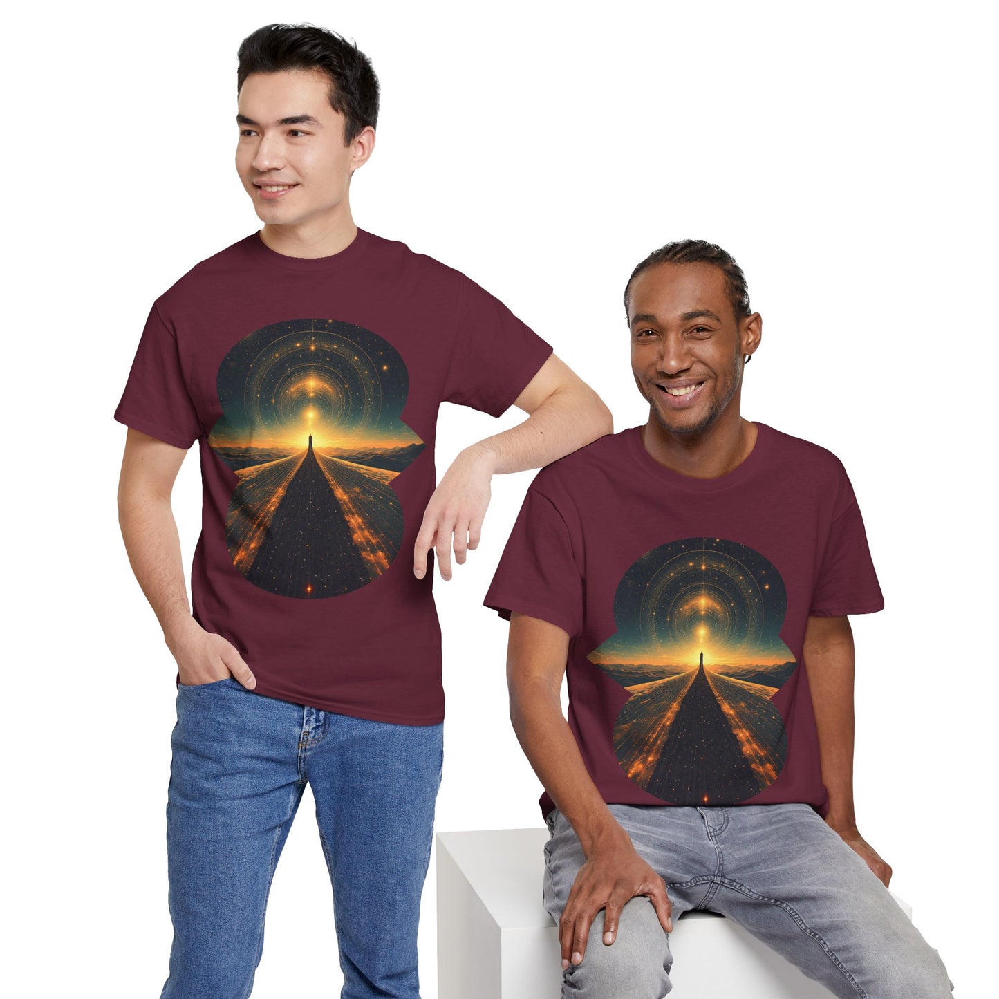 Cosmic Path Space Graphic Art Tee Shirt *Multiple Colors*