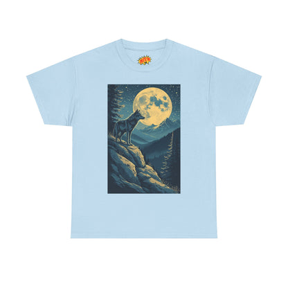 Mountain Wolf Full Moon Scene T-Shirt
