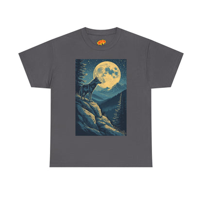 Mountain Wolf Full Moon Scene T-Shirt