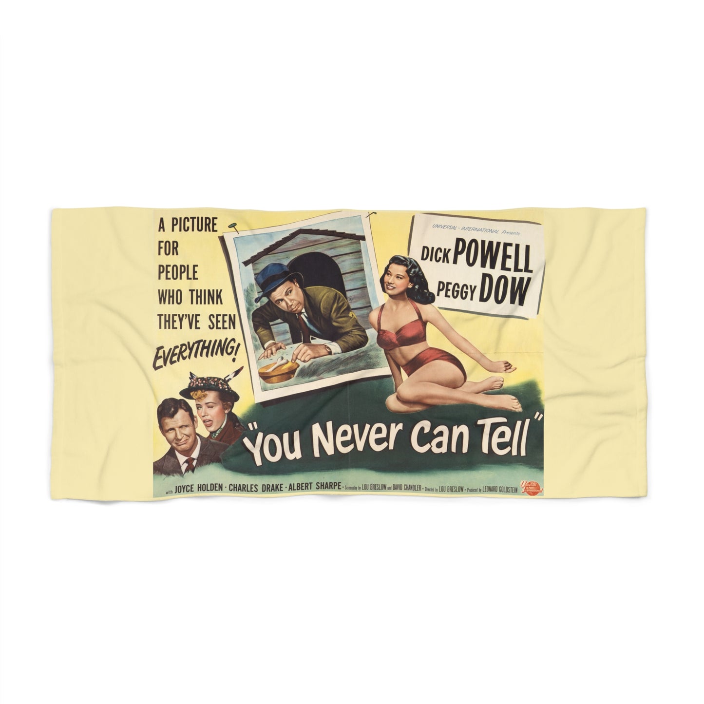 You Never Can Tell Vintage Movie Poster Beach Towel | Retro 1940s Pop Art Towel