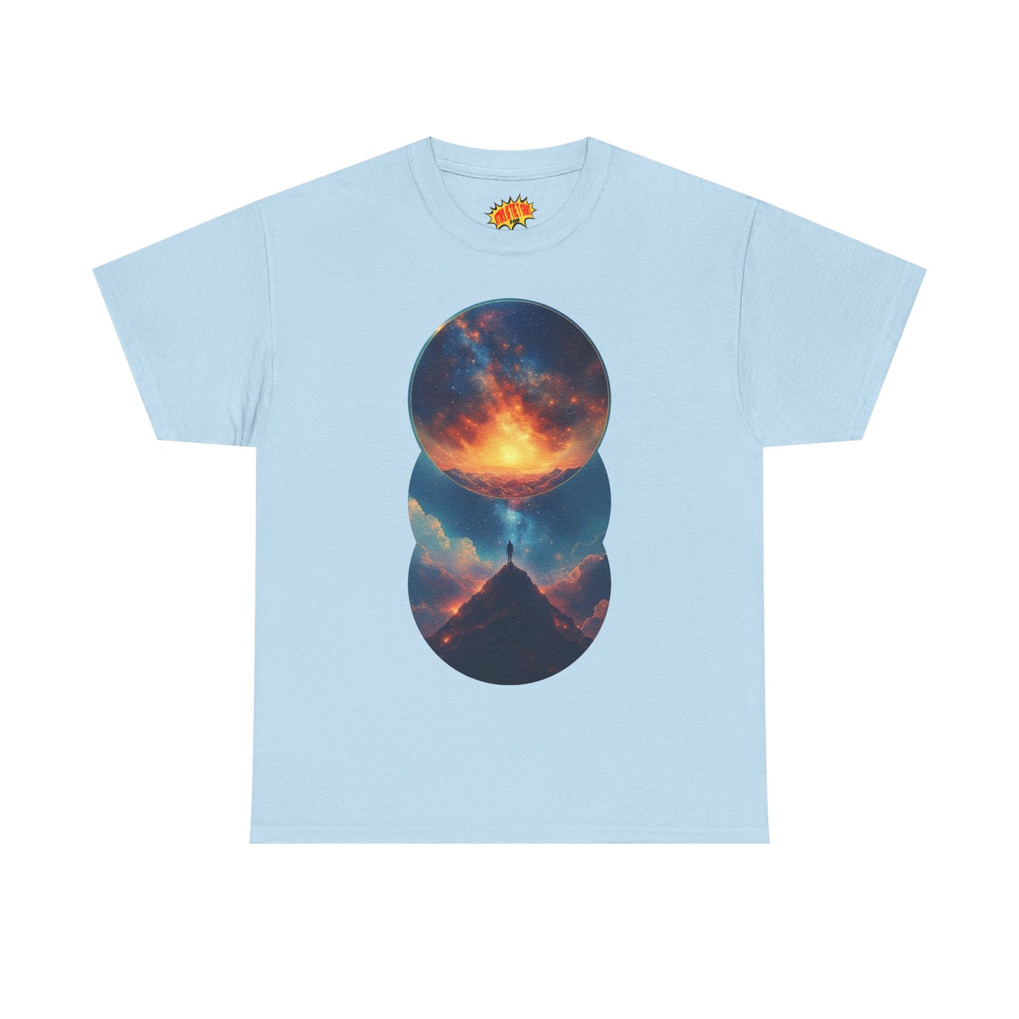 Round Cosmic Galaxy Graphic Art Tee Shirt *Multiple Colors*