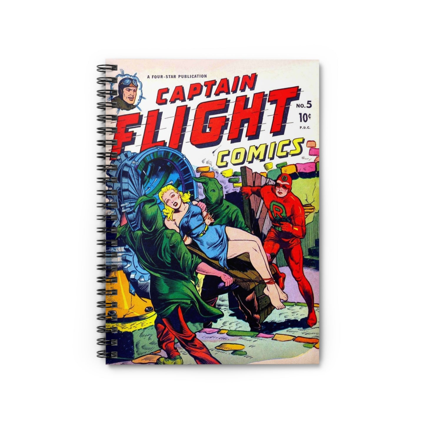 Captain Flight No. 5 Comic Book Cover Notebook