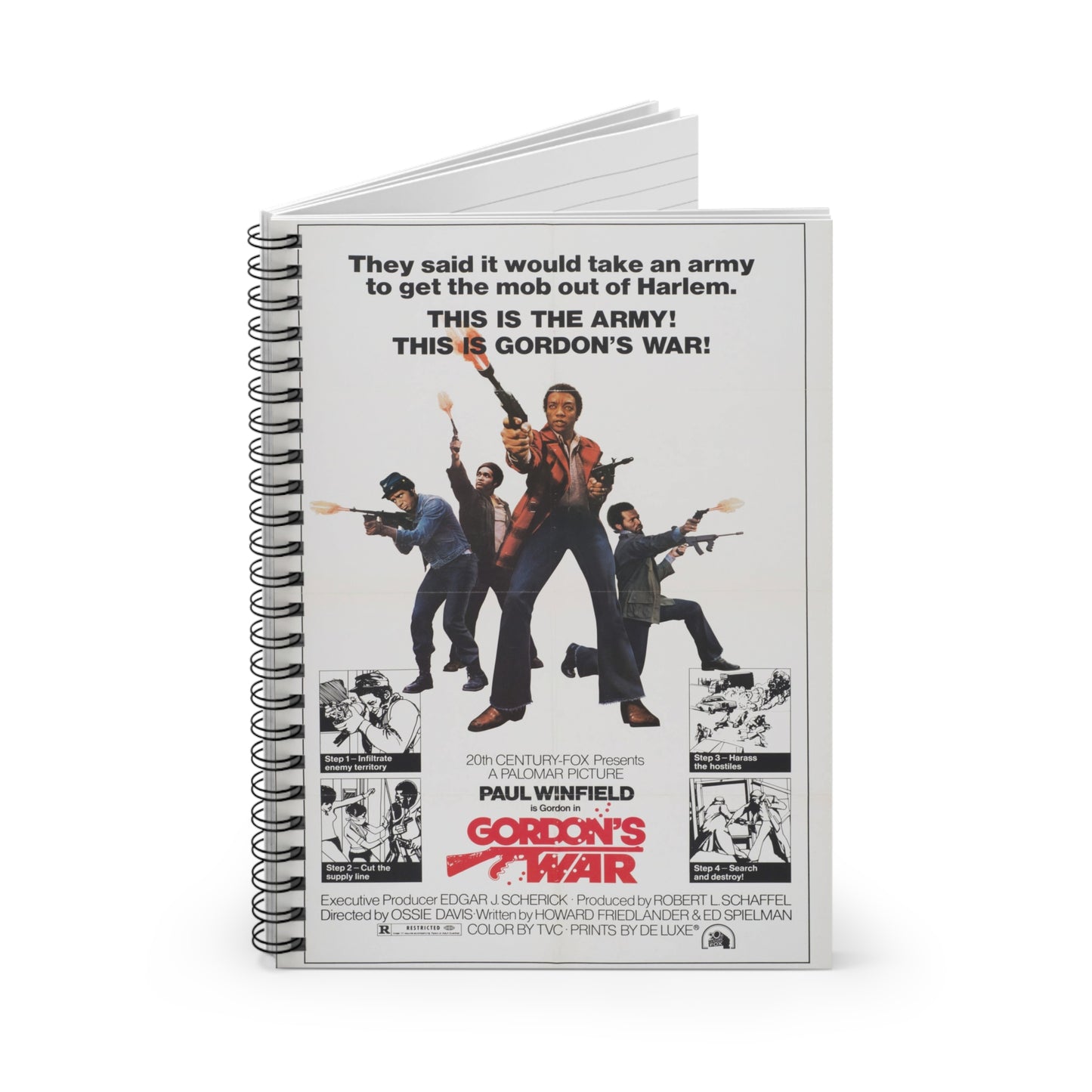 Gordon's War - Vintage Movie Poster Notebook