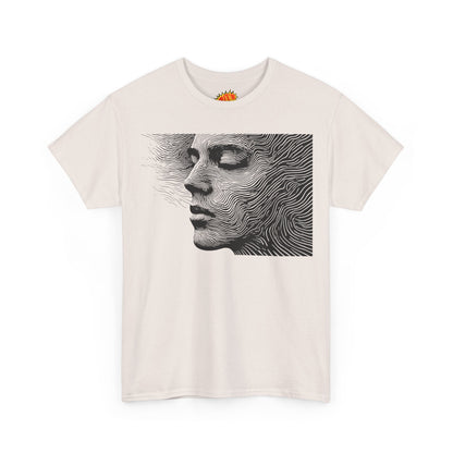 Face Line Drawing Portrait Graphic Art Tee Shirt