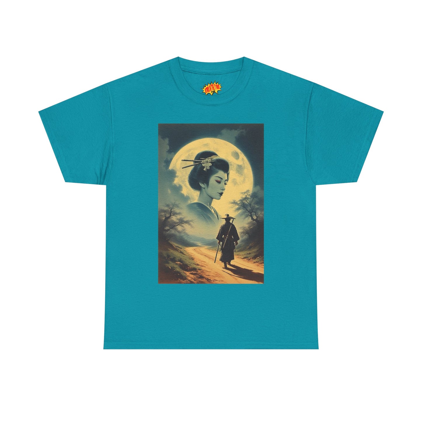 Walking Samurai w/Full Moon Woman T-Shirt *Multiple Colors*