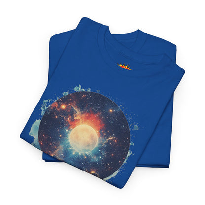 Abstract Galaxy Nebula Art w/Face Graphic Tee Shirt