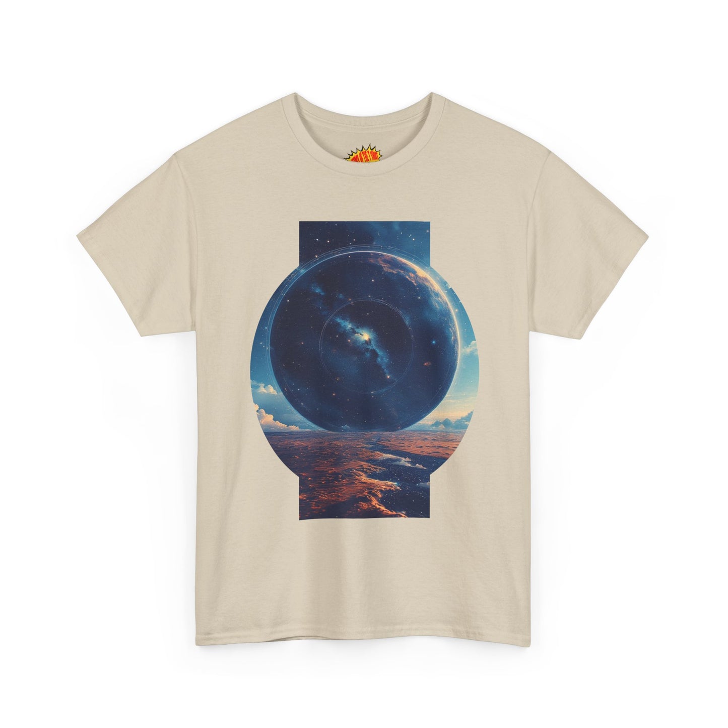 Round Galaxy Space Graphic Art Tee Shirt *Multiple Colors*