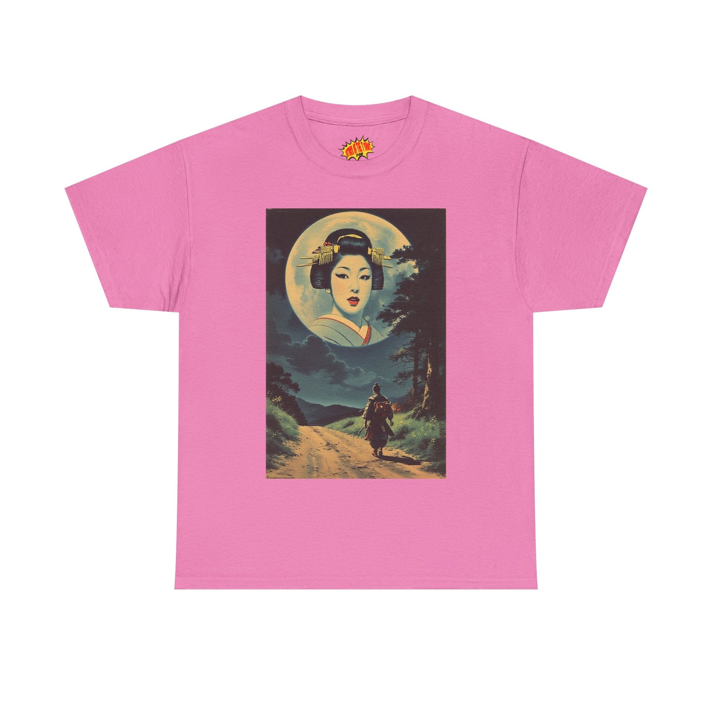 Night Traveller w/Full Moon Geisha Woman T-Shirt *Multiple Colors*