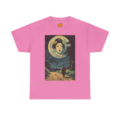 Night Traveller w/Full Moon Geisha Woman T-Shirt