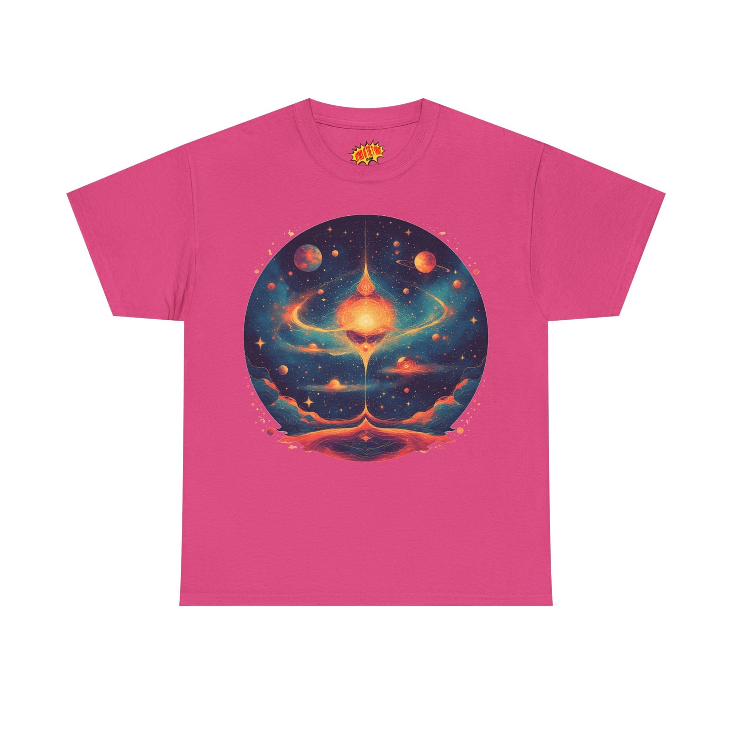 Round Galaxy w/Planets Graphic Tee Shirt *Multiple Colors*