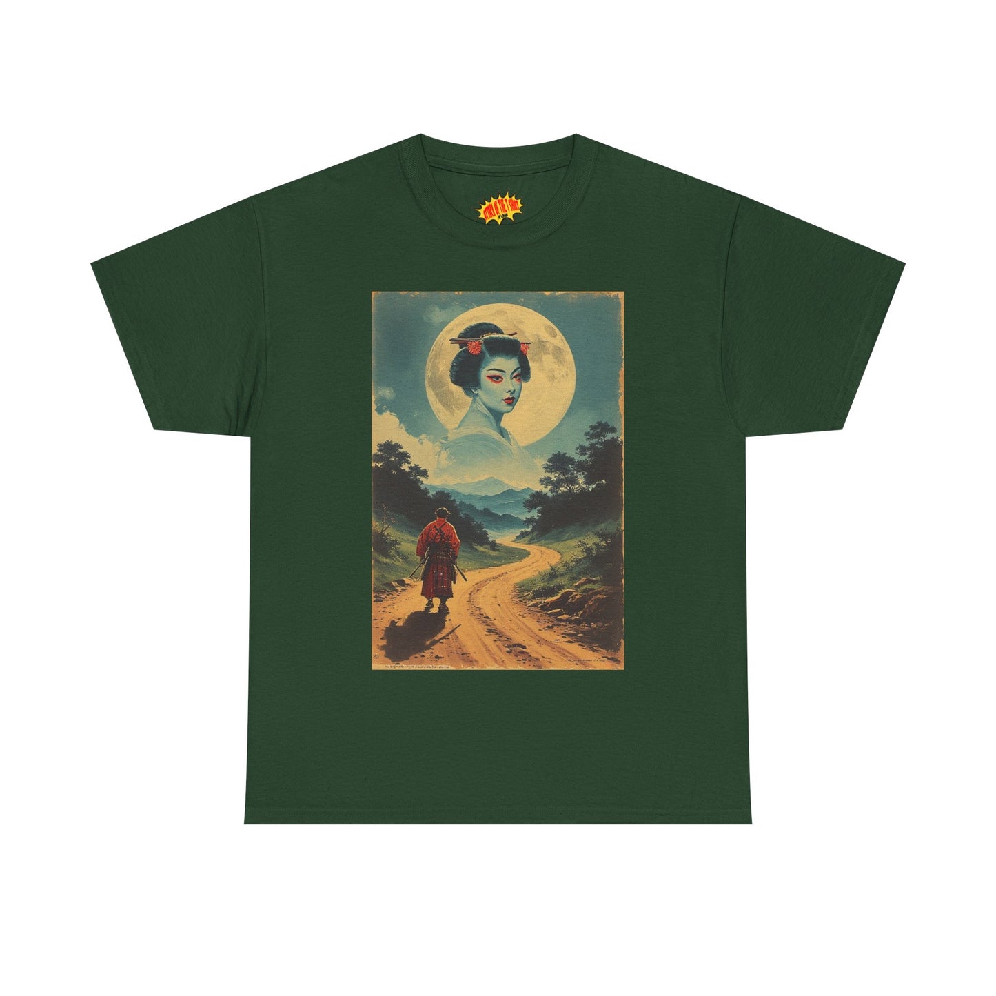 Walking Samurai w/Cloud Moon Woman T-Shirt *Multiple Colors*