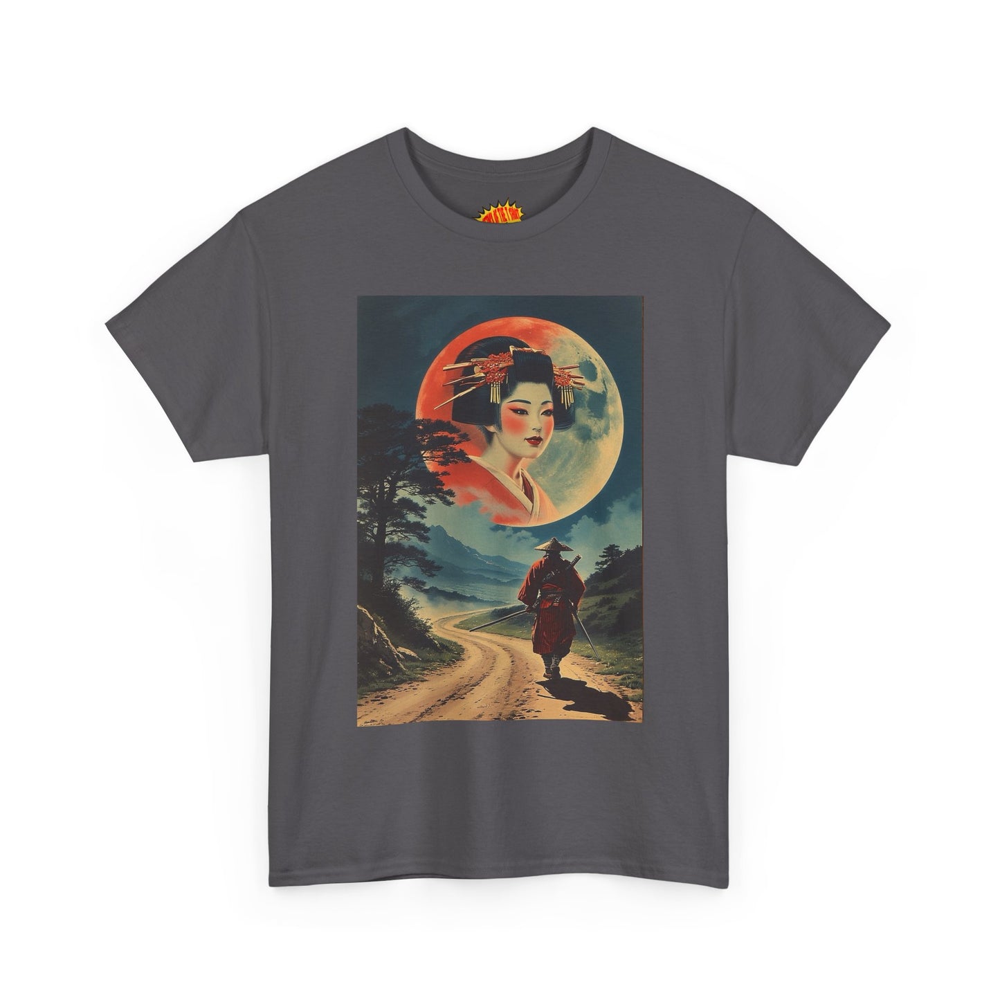 Walking Samurai w/Full Moon Woman T-Shirt *Multiple Colors*