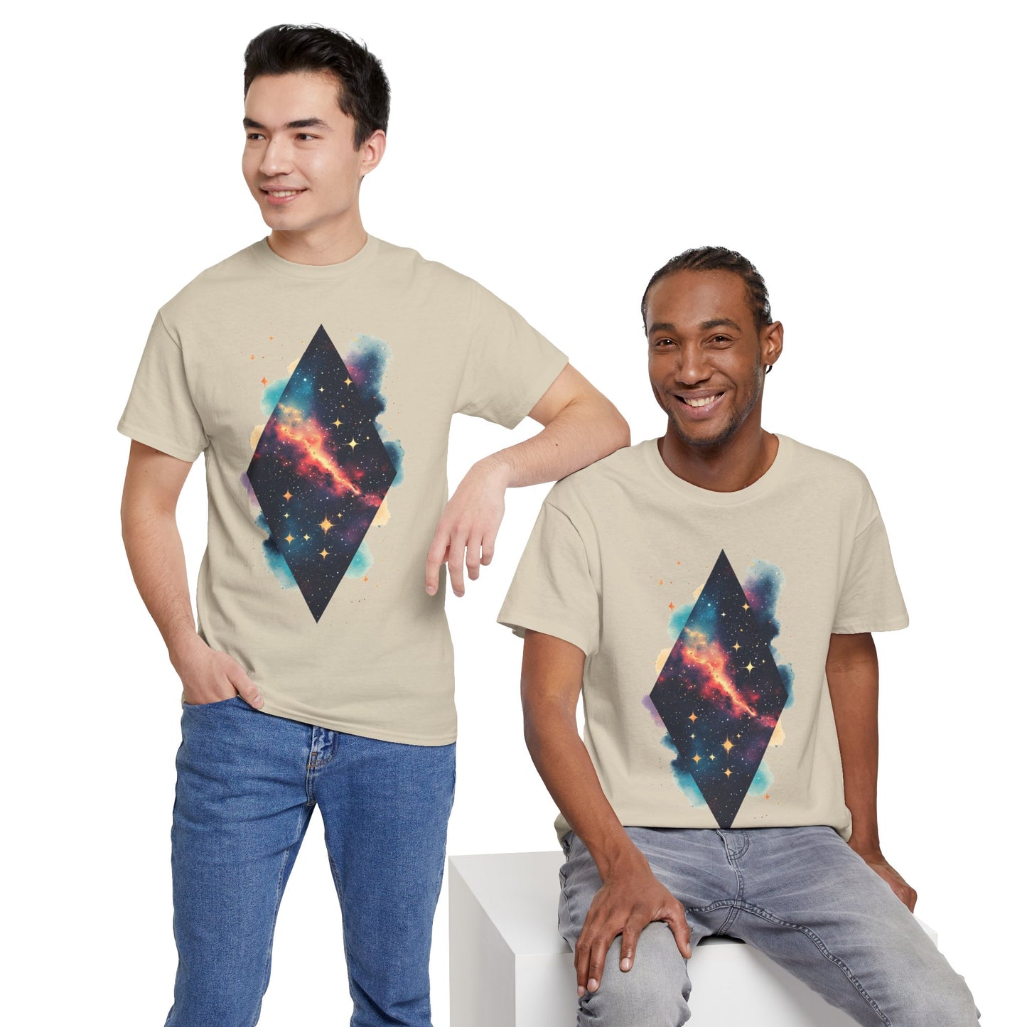Diamond Galaxy Nebula Art Graphic Tee Shirt *Multiple Colors*