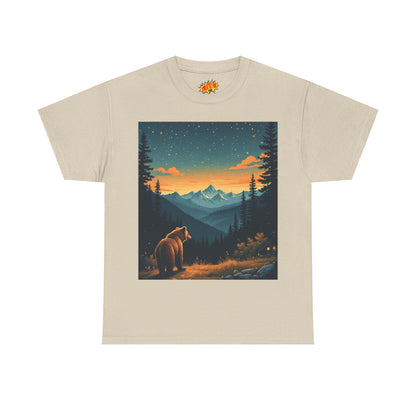 Mountain Bear Sunrise Scene T-Shirt