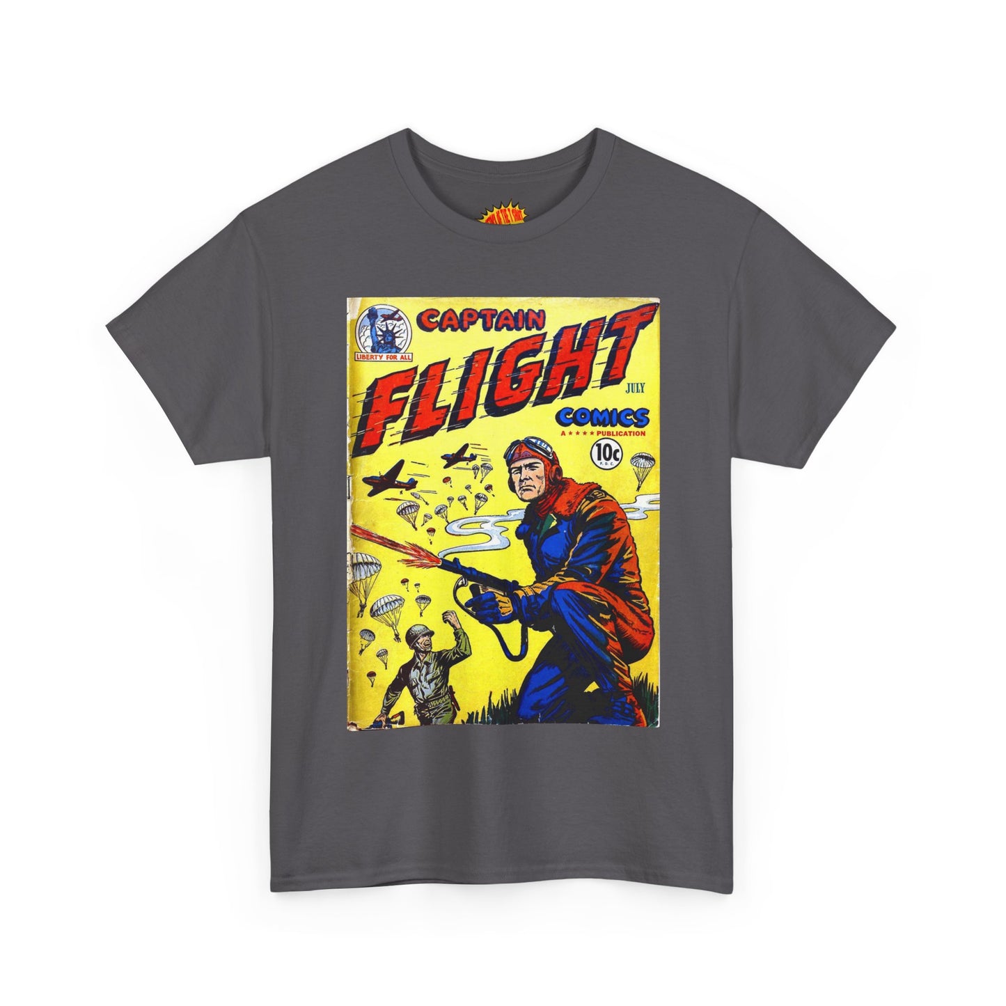 Captain Flight July Comic Tee Shirt *Multiple Colors*