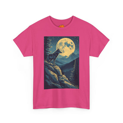 Mountain Wolf Full Moon Scene T-Shirt