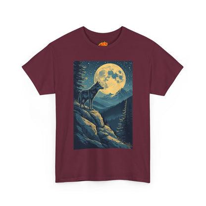 Mountain Wolf Full Moon Scene T-Shirt