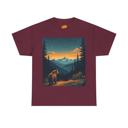 Mountain Bear Sunrise Scene T-Shirt