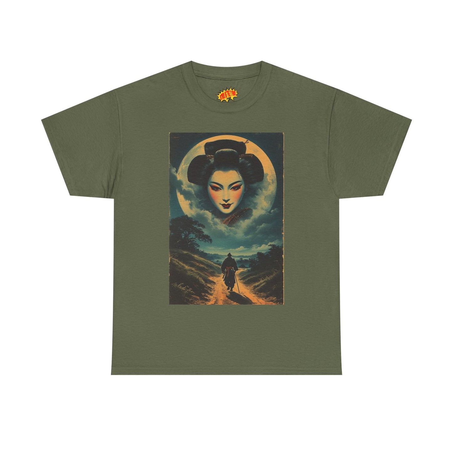 Walking Samurai w/Geisha Moon T-Shirt *Multiple Colors*