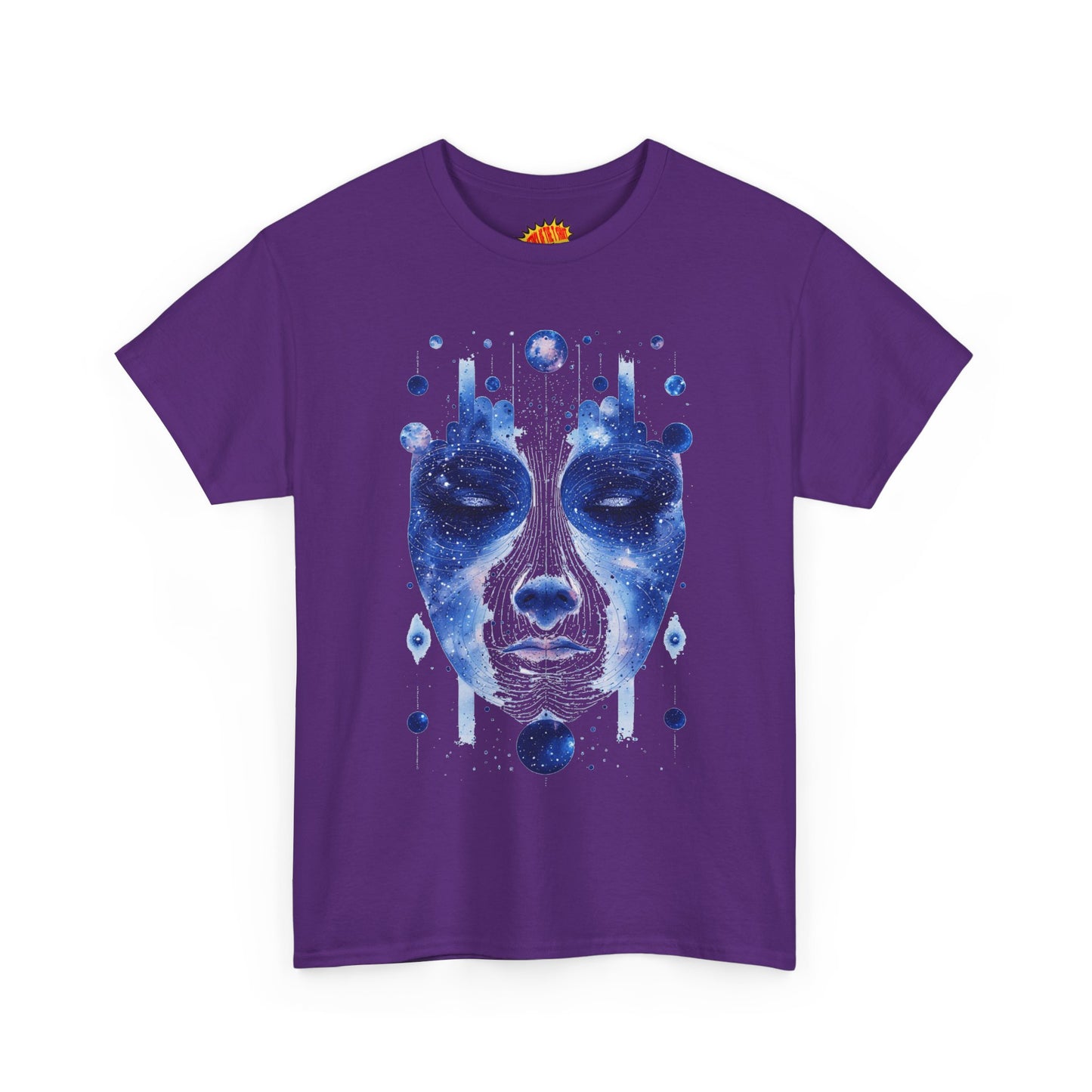 Cosmic Face Galaxy Graphic Space Art Tee Shirt *Multiple Colors*