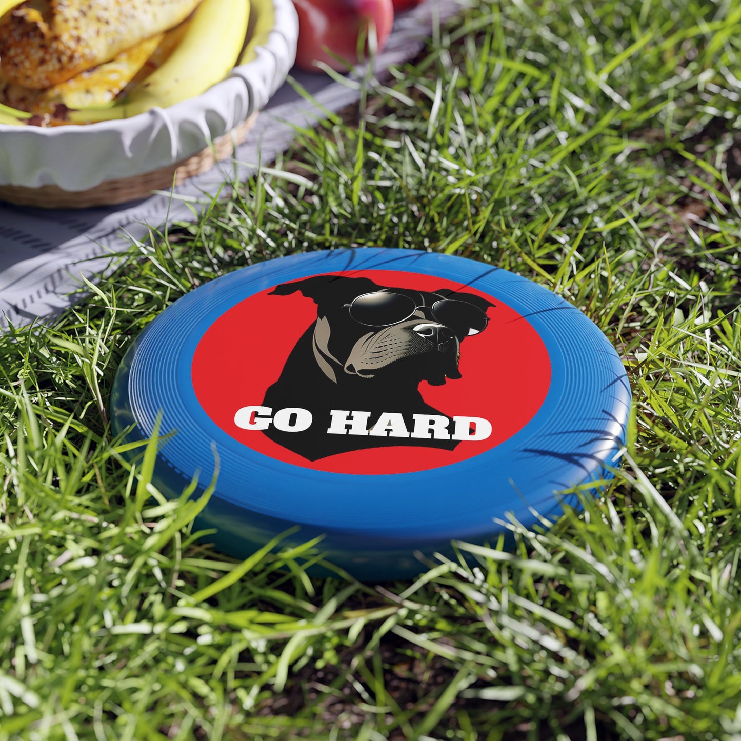 Dog with Sunglasses Frisbee